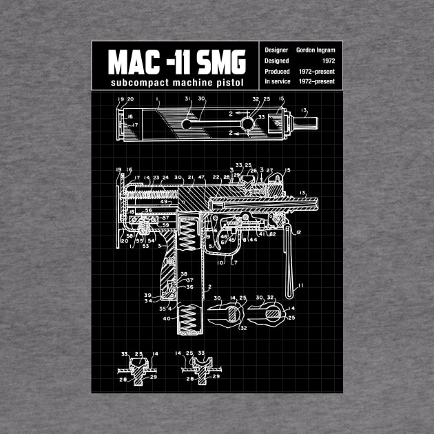 MAC-11 SUBMACHINE GUN by theanomalius_merch